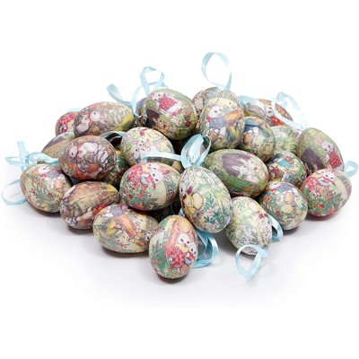 Juvale 36 Pack Vintage Small Bunny Egg Ornaments, Diy Crafts, Hanging Home Décor Easter Decorations, 3x1.75x1.75 In : Target